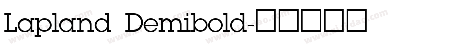 Lapland Demibold字体转换
